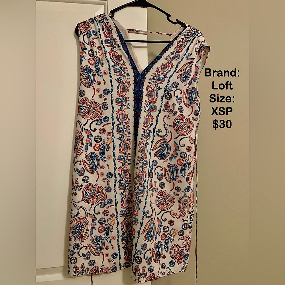 Loft Paisley Mini Dress, Size XSP